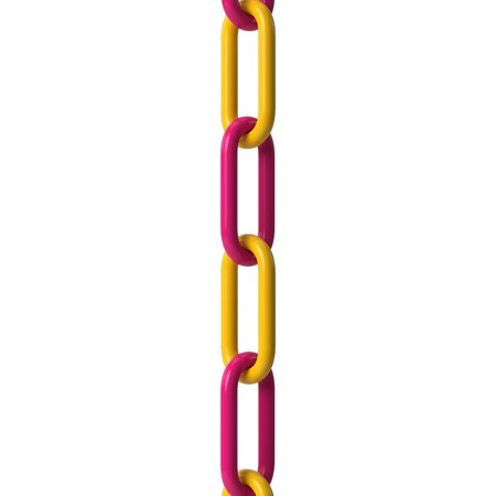 MONTOUR LINE Magenta and Yellow Plastic Chain, 2 In, 25 Ft. Long CH-CH-20-YM-25-BX